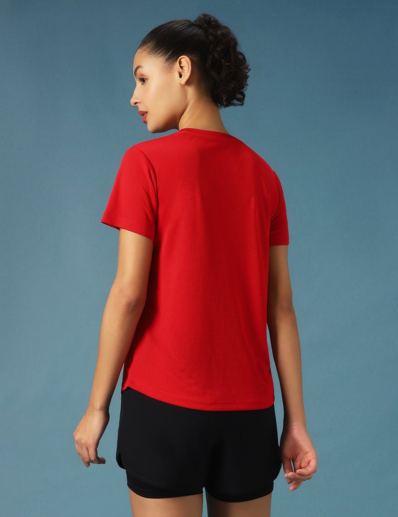 pump'd قميص نسائي عادي | كويك جافة | ملابس رياضية نشطة للتمرين| قمصان جري رياضيات سريعة الجفاف نصف كم قميص عادي برقبة دائرية - Image 3